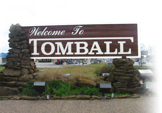A sign welcoming people to the City of Tomball